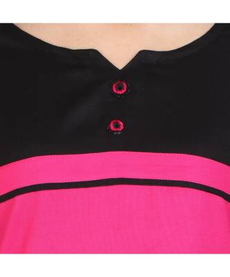 pink printed rayon kurti 4
