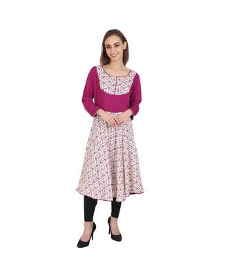 multicolor printed rayon kurti 1