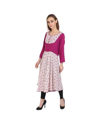 multicolor printed rayon kurti 2