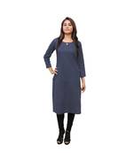 blue printed cotton kurti