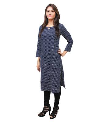 blue printed cotton kurti 3