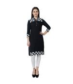 blue printed rayon kurti