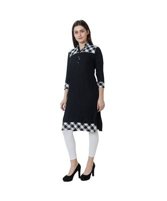 blue printed rayon kurti 3