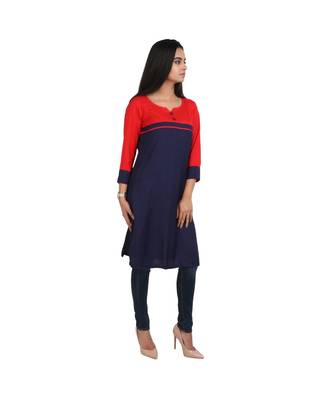 blue printed rayon kurti 4