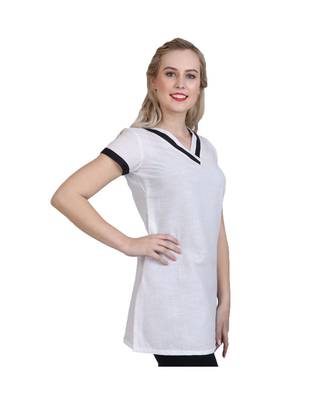 white printed cotton kurti 4