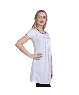 white printed cotton kurti 4