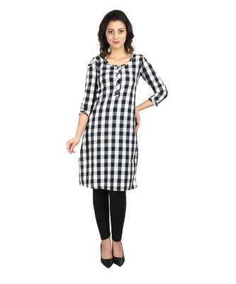 white printed cotton kurti 1