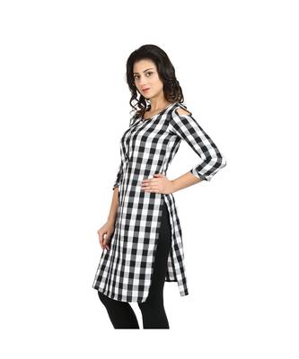 white printed cotton kurti 4