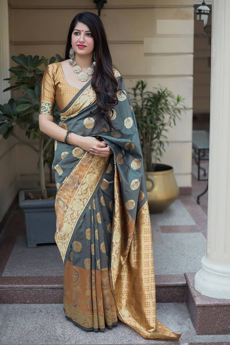 Banarasi Silk Saree Jacket Design For Handloom Saree Multicolor