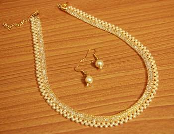 White Cubic Zirconia Necklace-Sets 1