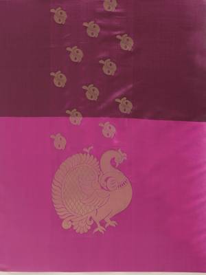 Wine woven silk blend saree with blouse 3
