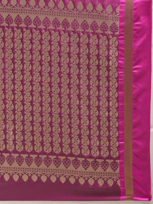 Wine woven silk blend saree with blouse 4