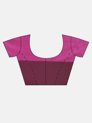 Wine woven silk blend saree with blouse 5