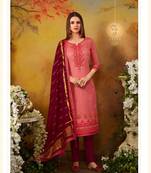 Pink embroidered cotton salwar