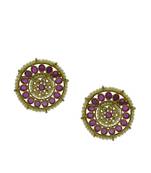 Ruby cubic zirconia earrings