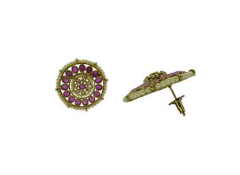 Ruby cubic zirconia earrings 2