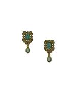 Aqua-blue cubic zirconia earrings