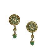 Green cubic zirconia earrings