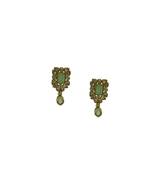 Green cubic zirconia earrings