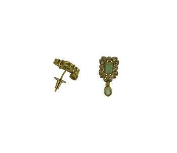 Green cubic zirconia earrings 2