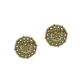 Grey cubic zirconia earrings 1