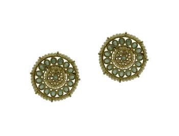 Grey cubic zirconia earrings 1