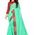 Green woven pure poly cotton saree with blouse