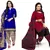 Combo Of 2 Printed Synthetic Unstitched Salwar With Dupatta