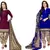 Combo Of 2 Printed Synthetic Unstitched Salwar With Dupatta
