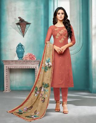 Maroon printed silk salwar 1