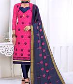 Pink printed cotton salwar