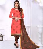 Pink printed cotton salwar