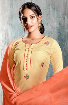 Beige printed cotton salwar 2