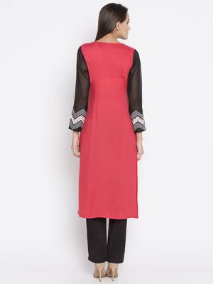 Coral printed cotton salwar 2