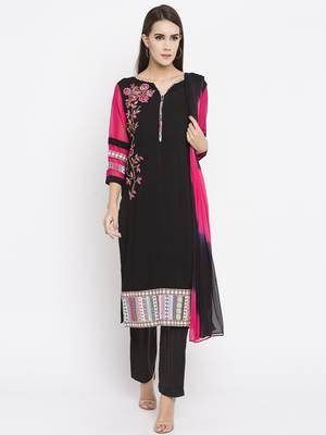 Black printed cotton salwar 1