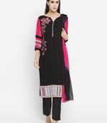 Black printed cotton salwar