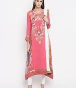 Pink printed georgette salwar