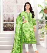 Multicolor printed satin salwar