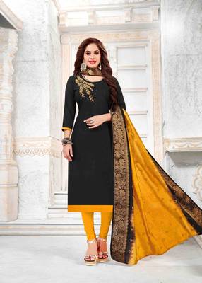Black printed cotton salwar 1