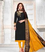 Black printed cotton salwar