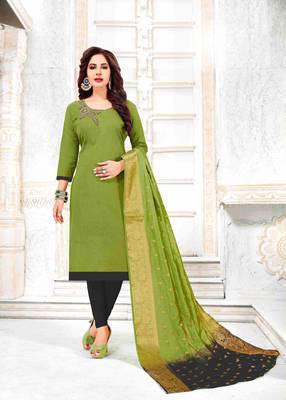 Green printed cotton salwar 1