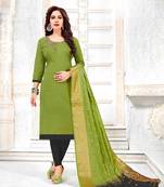 Green printed cotton salwar