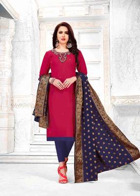 Pink printed cotton salwar 1