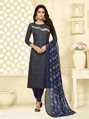 Blue printed cotton salwar 1