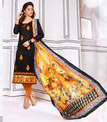 Black printed cotton salwar