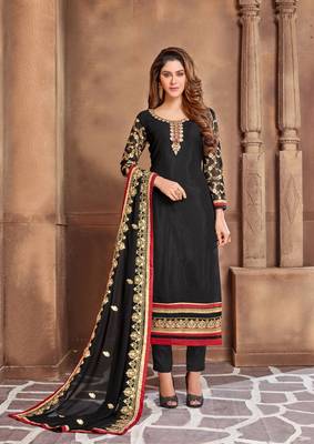 Black printed georgette salwar 1
