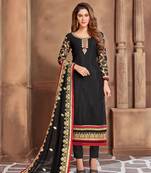 Black printed georgette salwar