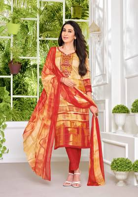 Multicolor printed satin salwar 1