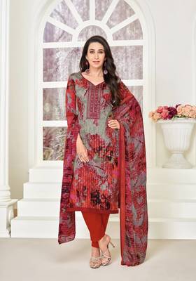 Multicolor printed satin salwar 1