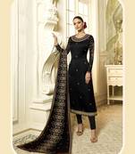 Black printed georgette salwar